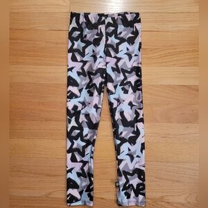 Pixielane High Shine Star Patterned Kids Leggings